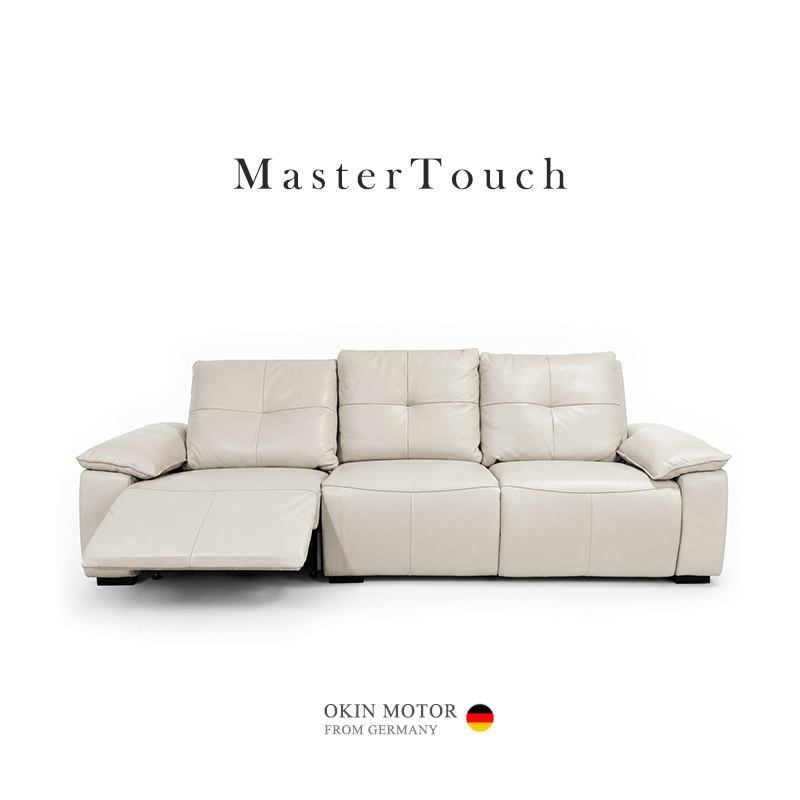 MasterTouch 按摩功能 零靠牆 半牛皮電動沙發｜可客製