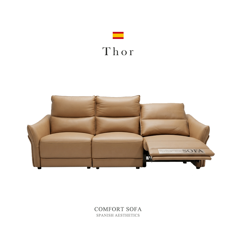 Thor 零靠牆 半牛皮電動沙發｜可客製